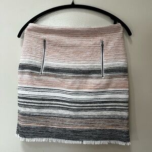 Loft Woven Multicolored Pencil Skirt